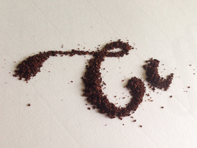 Coffee Type | "C" coffee food typography lettering typography