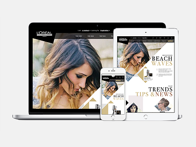 L'Oréal Professionnel beauty hair luxury responsive ui web design