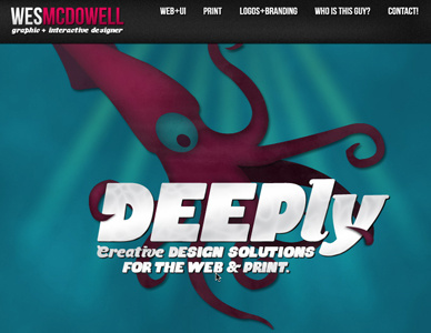 wesmcdowellcreative.com webpage illustration typography web web design website