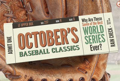 Online Magazine Headline baseball typography vintage