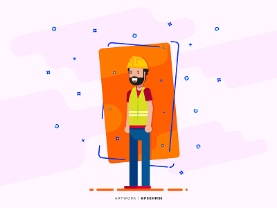 7th Geometrical Shapes Character carpenter character character model construction construction worker constrution character dribbble flat character geometrical illustration geometrical shapes gpsehmbi graphixate hello dribbble illustrations labour labour character monochromatic shapes worker character