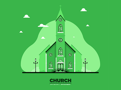 Monochromatic Flat Church illustration christ church graphics cross dribbble shot flat graphics flat illustration flat vector god temple gpsehmbi hanji hello hello world illustration jesus mono weight monochromatic monochromatic illustration motion graphics temple vector