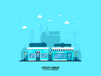 Monochromatic Flat Utility Areas cross dribbble dribbble best shot dribbble shot first design first shot flat design flat designs flat icons hanji hanji hello hello dribbble hello dribble hello world illustration monochromatic monochromatic illustration motion graphics shops utility areas