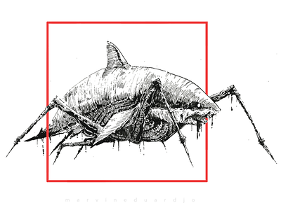 Gyo Shark art art book design digitalpainting drawing illustration illustrator ink inkpen