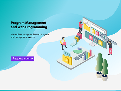 Object And Software Management Programming2 Converted 01 analysis background design banner branding business character design flat design home page illustration isometric landing page modern programming software development tecnology ui ux vector web design