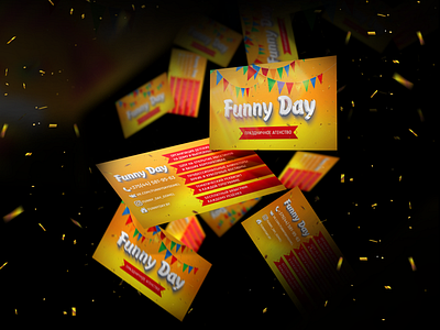 Business card "Fanny Day" brandbook business business card company day design fanny holiday print typography визитка дизайн карточка праздник