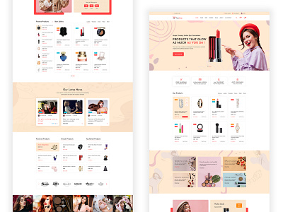 eCommerce Website Design agency beauty products branding business business agency design ecommerce ecommerce design ecommerce website illustration landing page logo product design ui uiux ux ux design website