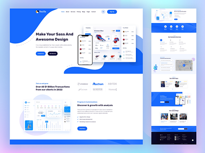 App and Saas Landing Page Design by Siddik on Dribbble