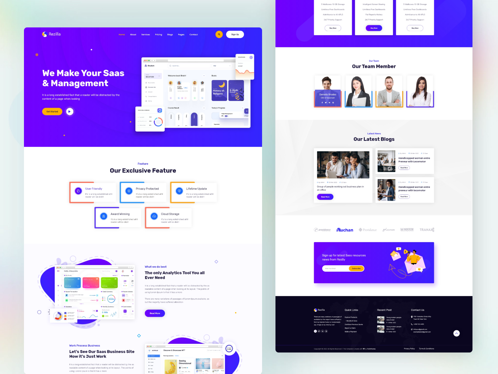 Saas Landing Page Design by Siddik on Dribbble