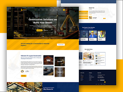 Construction Website Design by Siddik on Dribbble