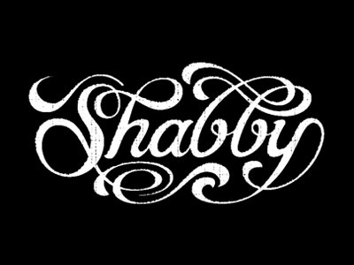Shabby (rough) curly curves custom hand handlettering handmade lettering letters script swirls texture typography
