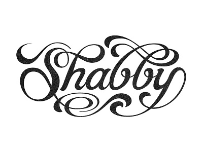 Shabby (polished) curly curves custom hand handlettering handmade lettering letters script swirls texture typography