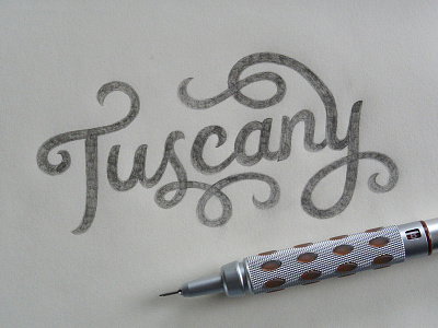 Tuscany - (rough) Sketch handlettering lettering letters process sketch typo typography workinprogress