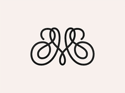 M for Micha heart identity lettering logo m monogram swirls typography