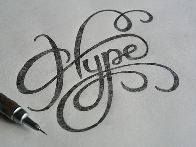 WIP - sketch 'Hype' handlettering lettering letters pencil process sketch type typography workinprogress