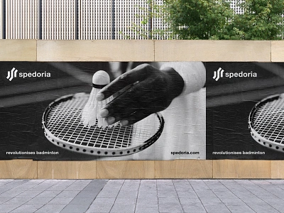 Spedoria badminton billboard brand design brand identity branding custom logo design icon identity identity design letter lettering logo mark mock up monogram poster poster design symbol type typography