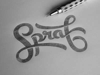 Spraf - Sketch handlettering lettering logo pencil process sketch typography