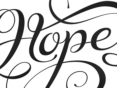 Hope handlettering lettering script swirls typography