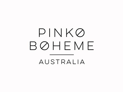 Pinko Boheme fashion lettering logo minimalistic typography