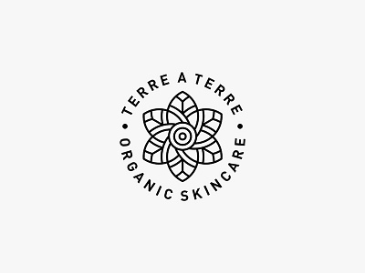 Terre a Terre Pt.2 emblem flower icon logo mark organic skincare