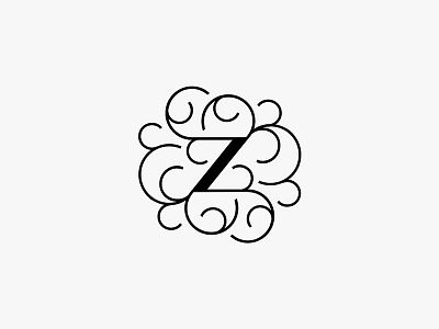Z floral icon lettering logo mark monogram type typography z