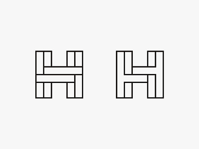 HH h icon letter lined lines logo mark monogram typography