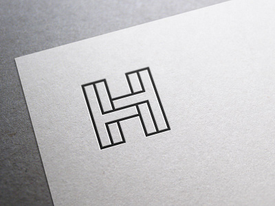 H h icon letter lined lines logo mark monogram print stationary typography