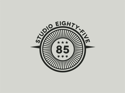 STUDIO85 #3 5 8 85 circle design emblem logo number retro round stamp star studio urban vintage
