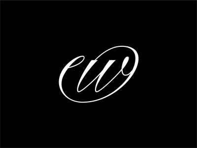 EW - monogram. black design e ew logo monogram w wedding white