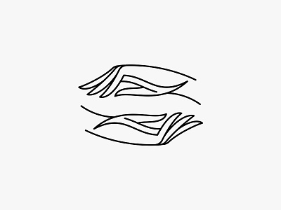 Hands hands icon lined lines logo mark monoline