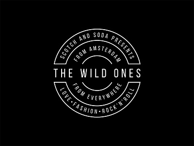 Wild Ones badge circle emblem fashion graphic lined lockup logo mark typography