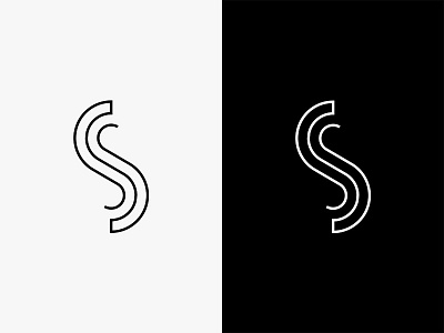 SS-monogram fashion lettering logo minimalistic monogram monoline typography