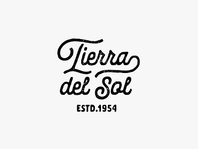 Tierra Del Sol lettering logo script typography wordmark