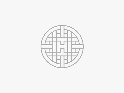 H-badge. badge emblem geometric h icon lockup logo mark monogram monoline