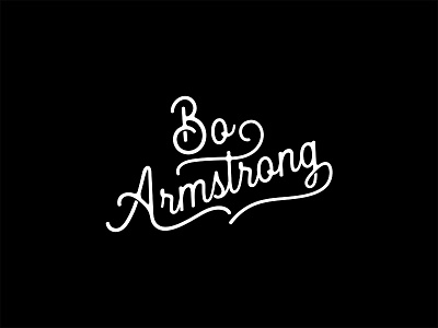 Bo Armstrong - lettering artist lettering logo music musician script typography wordmark