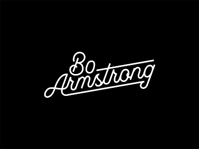 Bo Armstrong 2 lettering logo script typography wordmark