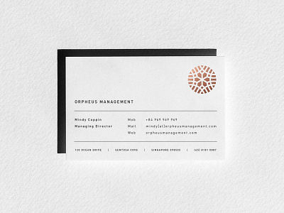 Orpheus BC branding business card circle design emblem fashion graphic icon identity logo mark stamp stationary typography