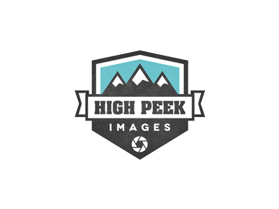 High Peek Images. badge design emblem logo nature photography retro vintage