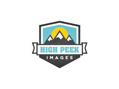 High Peek Images. badge design emblem logo nature photography retro vintage