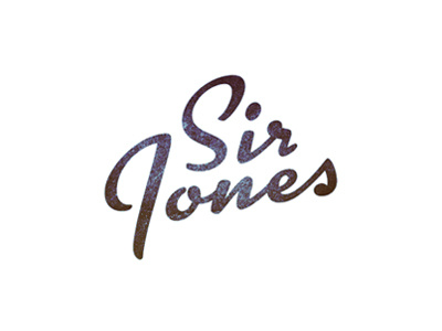 Sir Jones design logo retro script texture typography vintage