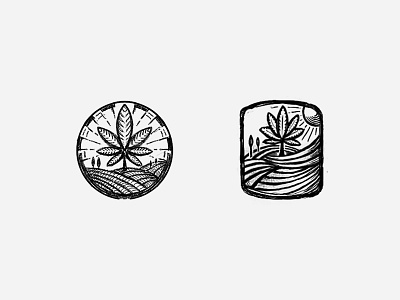 Herbal Sketches branding design emblem icon identity logo mark process sketches stamp