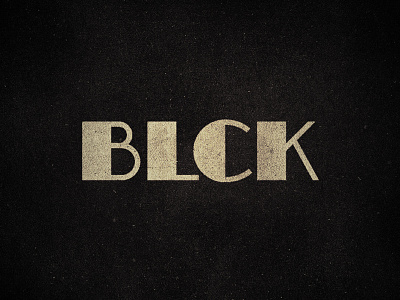 BLCK art deco black grunge lettering logo texture typography vintage