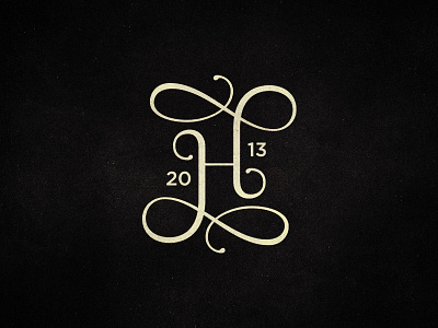 H elegant letter lettering logo mark monogram script tea texture type typography