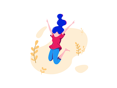 Young and active girl～🌟 art branding girl logo typography ui vector