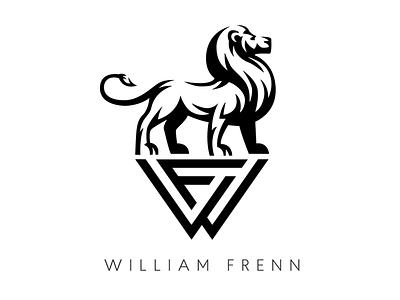 WF brand branding gold letters lion logo luxury monogram rich typography