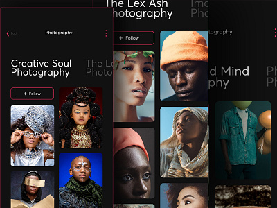 Photography screen app design darkmode invision photography ui uidesign uiux ux design