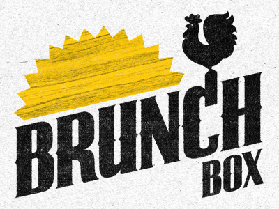 Brunch Box Round 3 food truck identity logo san francisco texture