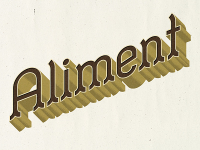 Aliment dimension identity lettering logo mark type