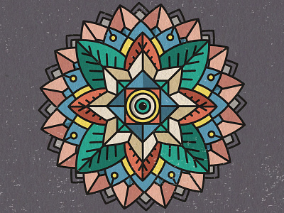 Mandala illustration mandala pool psychedelic san francisco