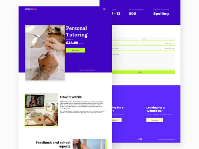 WrittenMinds // Tutoring Page figma ui uidesign uiux web webdesign website website design